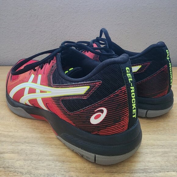 Asics GEL Rocket Mens Red Black Volleyball Court Shoes 1071A030 Size 9 42.5 - Picture 4 of 11